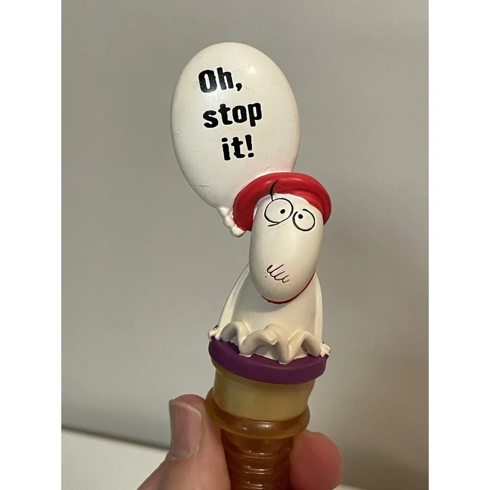 Vintage Set of 3 Hallmark MAXINE Wine Cork Stopper‎ Put A CORK IN IT Corksniffer
